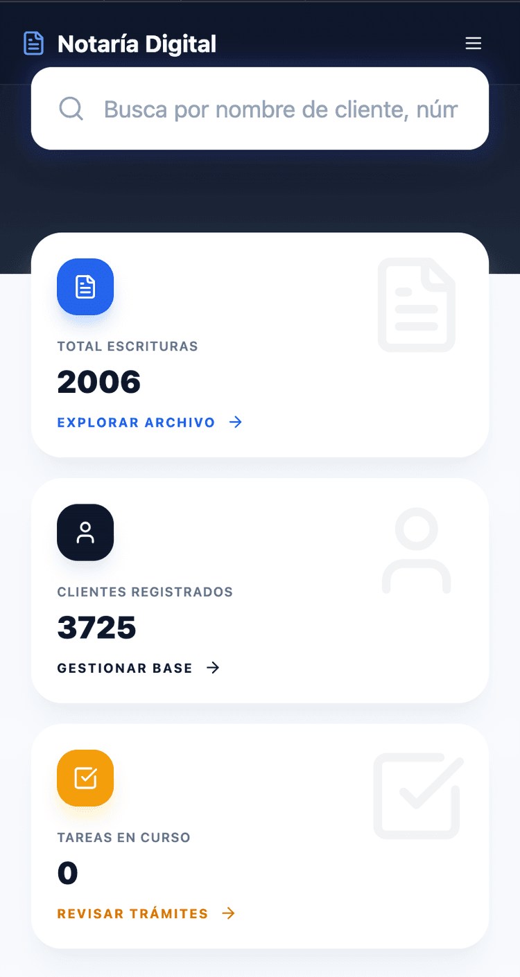 Notaría Dashboard